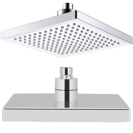 Soffione doccia con led rgb 20X20 cm per cromoterapia doccia emozionale doccetta multicolore argento - enzoled