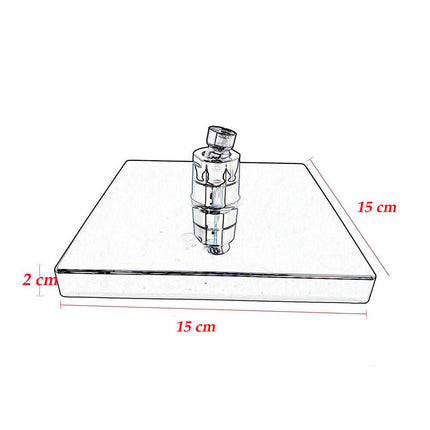 Soffione doccia con led rgb quadrato 15x15 cm per cromoterapia doccia emozionale doccetta multicolore - enzoled