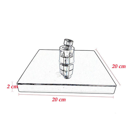 Soffione doccia con led rgb quadrato 20x20 cm per cromoterapia doccia emozionale doccetta multicolore - enzoled