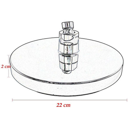 Soffione doccia con led rgb rotondo Ø 22 cm per cromoterapia doccia emozionale doccetta multicolore - enzoled