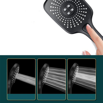 Soffione multigetto per doccia moderno nero per vasca da bagno doccetta a mano in abs con filtro anticalcare attacco 1/2 - enzoled