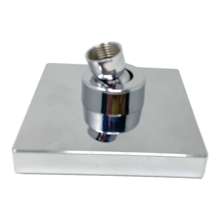 Soffione per doccia da bagno quadrato 10x10cm effetto pioggia nero in termoplastica - enzoled