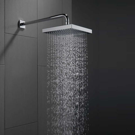 Soffione per doccia da bagno quadrato 10x10cm effetto pioggia nero in termoplastica - enzoled