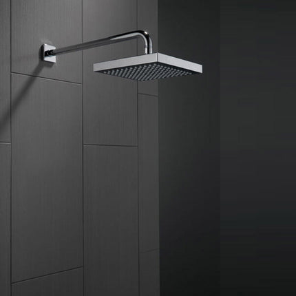 Soffione per doccia da bagno quadrato 10x10cm effetto pioggia nero in termoplastica - enzoled