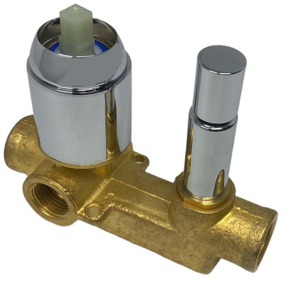 Miscelatore per doccia con deviatore a due vie ad incasso da parete rubinetto monocomando moderno modello cube - enzoled