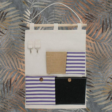 Porta Oggetti da Bagno in Tessuto con Tasche Ganci Organizer Multiuso vari modellli - enzoled