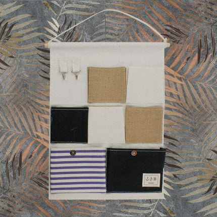 Porta Oggetti da Bagno in Tessuto con Tasche Ganci Organizer Multiuso vari modellli - enzoled