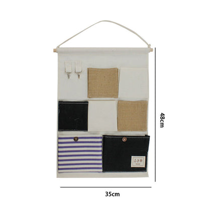 Porta Oggetti da Bagno in Tessuto con Tasche Ganci Organizer Multiuso vari modellli - enzoled