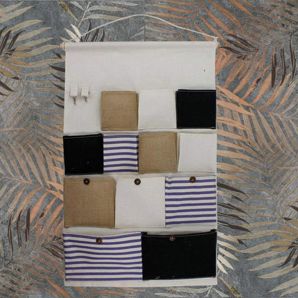 Porta Oggetti da Bagno in Tessuto con Tasche Ganci Organizer Multiuso vari modellli - enzoled