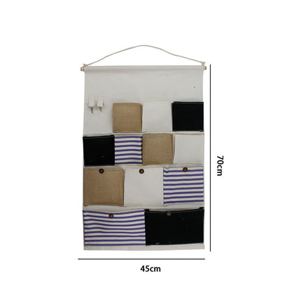 Porta Oggetti da Bagno in Tessuto con Tasche Ganci Organizer Multiuso vari modellli - enzoled