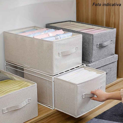 Scatola box pieghevole per pantaloni maglioni jeans 12 scomparti contenitore organizer salvaspazio per armadi 44x20x30 cm - enzoled