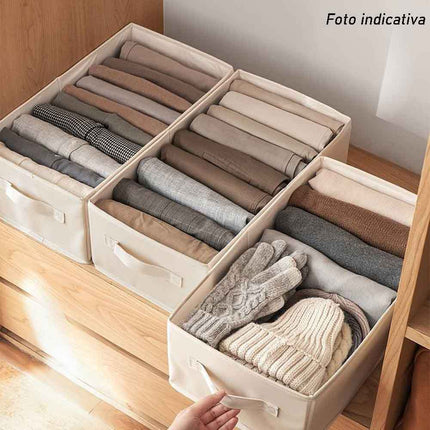 Scatola box pieghevole per pantaloni maglioni jeans 12 scomparti contenitore organizer salvaspazio per armadi 44x20x30 cm - enzoled