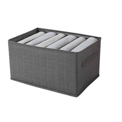 Scatola box pieghevole per pantaloni maglioni jeans 6 scomparti contenitore organizer salvaspazio per armadi 36x20x25 cm - enzoled