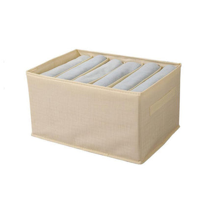 Scatola box pieghevole per pantaloni maglioni jeans 6 scomparti contenitore organizer salvaspazio per armadi 44x20x30 cm - enzoled
