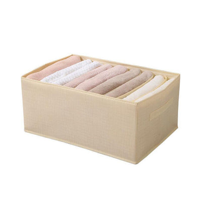 Scatola box pieghevole per pantaloni maglioni jeans 9 scomparti contenitore organizer salvaspazio per armadi 36x20x25 cm - enzoled