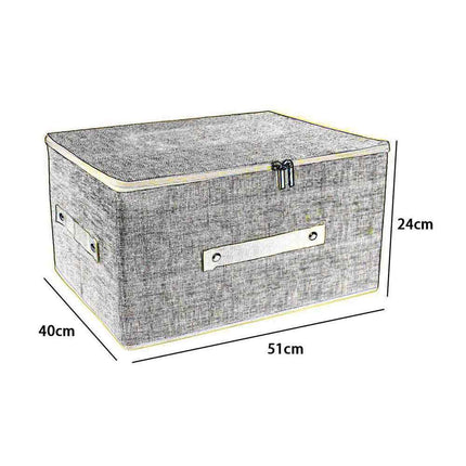 Scatola box porta abiti contenitore organizer portaoggetti per armadi con chiusura zip cerniera 40x51x24 cm - enzoled