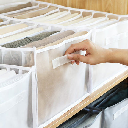 Organizer per cassetti 7 scomparti per biancheria intima in tessuto box scatola salvaspazio per armadio - enzoled