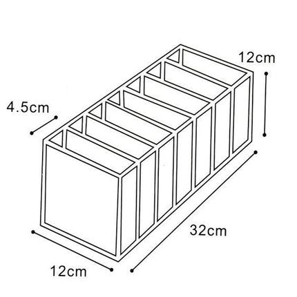 Organizer per cassetti 7 scomparti per biancheria intima in tessuto box scatola salvaspazio per armadio - enzoled