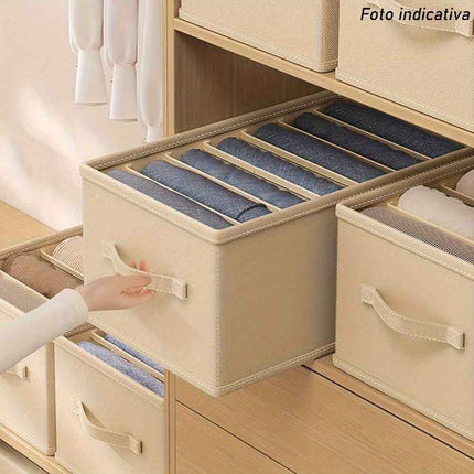 Scatola box pieghevole per pantaloni maglioni jeans 9 scomparti contenitore organizer salvaspazio per armadi 44x20x30 cm - enzoled