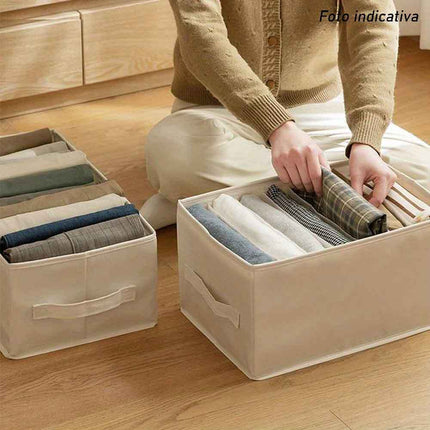 Scatola box pieghevole per pantaloni maglioni jeans 9 scomparti contenitore organizer salvaspazio per armadi 44x20x30 cm - enzoled