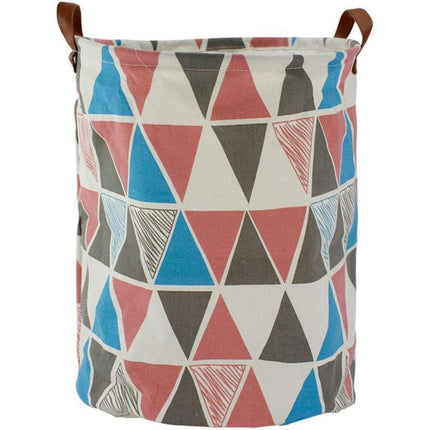 Cesto portabiancheria multicolor con disegni geomentrici pieghevole con manici da bagno varie dimensioni - enzoled