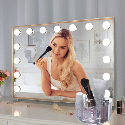 Organizer cosmetici rotondo porta trucchi creme 7 scomparti in ABS organizzatore make up - enzoled