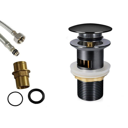 Miscelatore a cascata nero da lavabo per bagno canna alta o bassa leva monocomando rubinetto per lavandino moderno modello cascata nero - enzoled