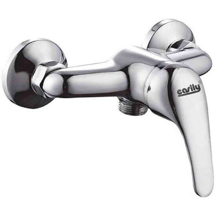 Rubinetto da parete per doccia con attacco ½” per tubo flessibile doccetta miscelatore monocomando  cromato lucido modelloBari - enzoled