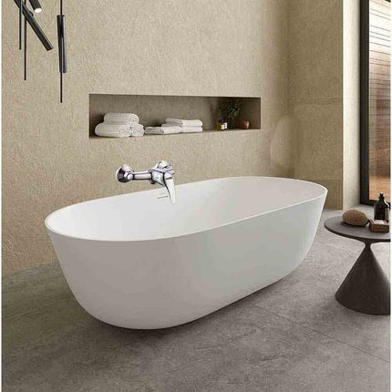 Rubinetto da parete per doccia con attacco ½” per tubo flessibile doccetta miscelatore monocomando  cromato lucido modelloBari - enzoled