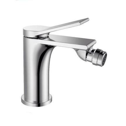 Rubinetto per bagno moderno stilizzato miscelatore orientabile bidet in ottone cromato lucido modello Sky - enzoled