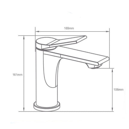 Rubinetto per bagno moderno stilizzato miscelatore orientabile lavabo in ottone cromato lucido modello Sky - enzoled