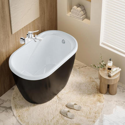 Rubinetto per bagno moderno stilizzato miscelatore orientabile per vasca in ottone cromato lucido modello Sky - enzoled