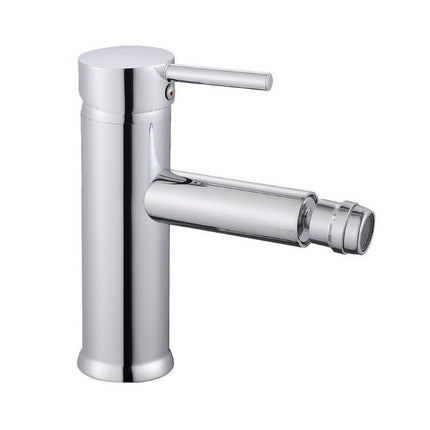 Rubinetto per bagno ultra moderno cromato lucido miscelatore per bidet modello Ray Silver - enzoled