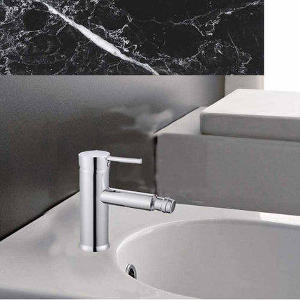 Rubinetto per bagno ultra moderno cromato lucido miscelatore per bidet modello Ray Silver - enzoled