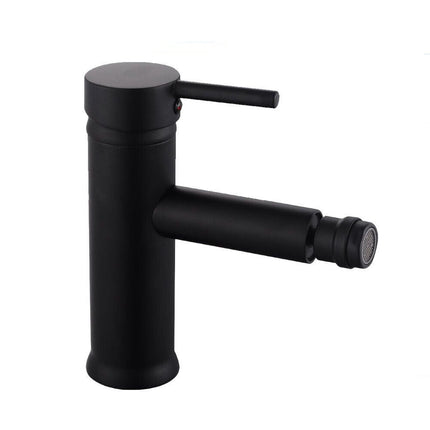 Rubinetto per bagno ultra moderno nero opaco miscelatore per bidet modello Ray Black - enzoled