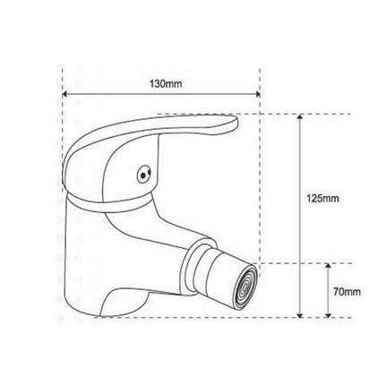 Rubinetto per bidet bagno miscelatore monocomando cromato lucido modello Bari - enzoled