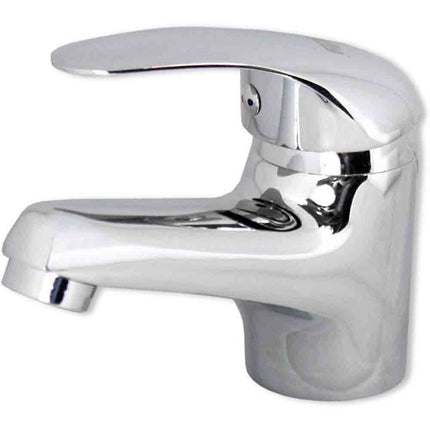 Rubinetto per lavabo da bagno miscelatore monoleva regolabile cromato lucido modello Bari - enzoled