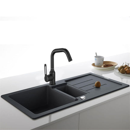 Rubinetto da cucina ultra moderno a canna bassa miscelatore monocomando per lavandino - enzoled