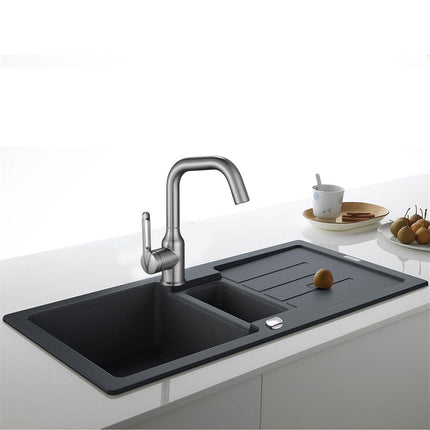 Rubinetto da cucina ultra moderno a canna bassa miscelatore monocomando per lavandino - enzoled