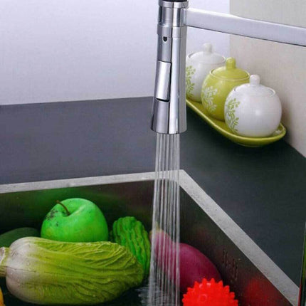 Rubinetto con doccetta in silicone a canna alta miscelatore in da cucina 2 modalità di getto acciaio bianco - enzoled