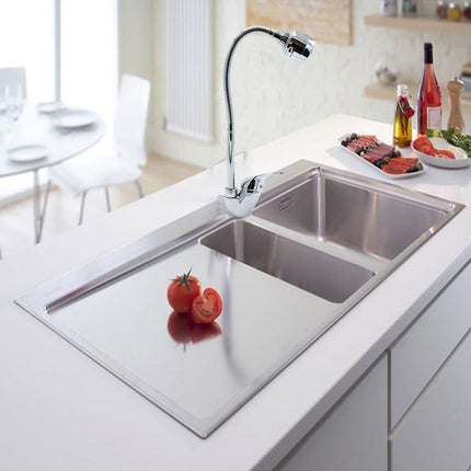 Rubinetto a canna flessibile pieghevole da lavello per cucina miscelatore orientabile 360° di rotazione con doccetta a doppio getto in ottone cromato - enzoled