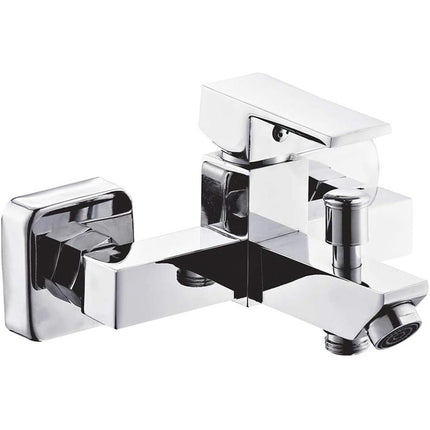 Rubinetto per vasca moderno miscelatore orientabile da bagno in ottone cromato lucido modello Firenze - enzoled