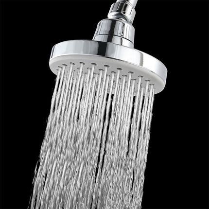 Soffione per doccia da bagno rotondo 11 cm in abs doccetta con filtro anticalcare alta pressione cromato - enzoled