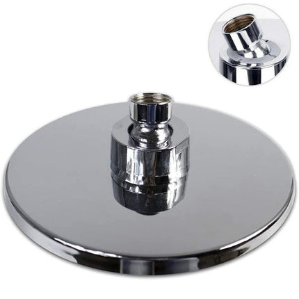 Soffione per doccia da bagno rotondo 11 cm in abs doccetta con filtro anticalcare alta pressione cromato - enzoled