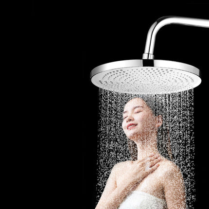 Soffione per doccia da bagno rotondo 22 cm in abs doccetta con filtro anticalcare alta pressione cromato - enzoled