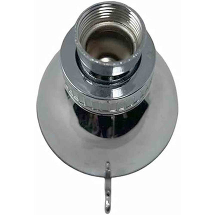 Soffione per doccia tondo cromato lucido doccetta multiggetto con manopola diametro 7 cm - enzoled