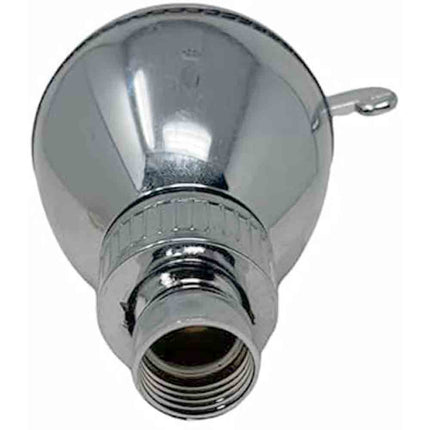 Soffione per doccia tondo cromato lucido doccetta multiggetto con manopola diametro 7 cm - enzoled