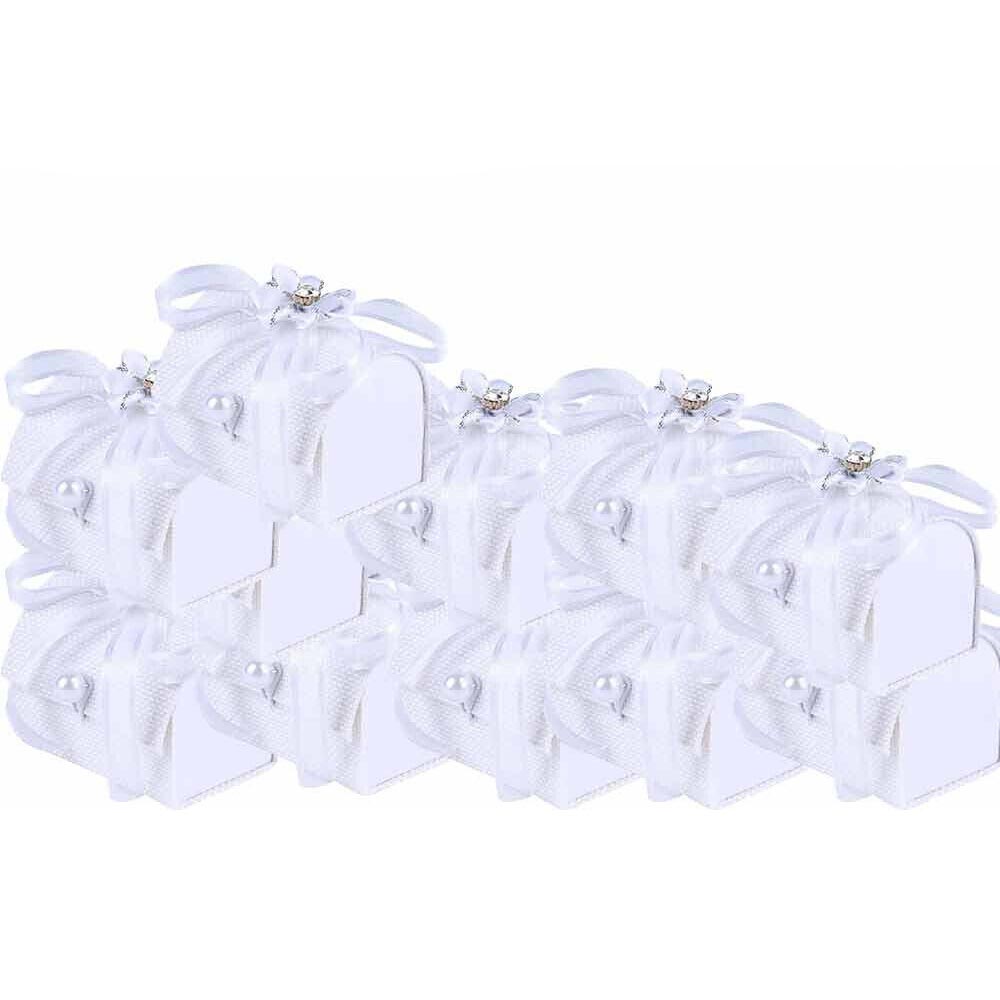Scatoline portaconfetti a Forma di Baule 12 Pezzi per Matrimonio Comunione scatole per Confetti bomboniere segnaposto - enzoled
