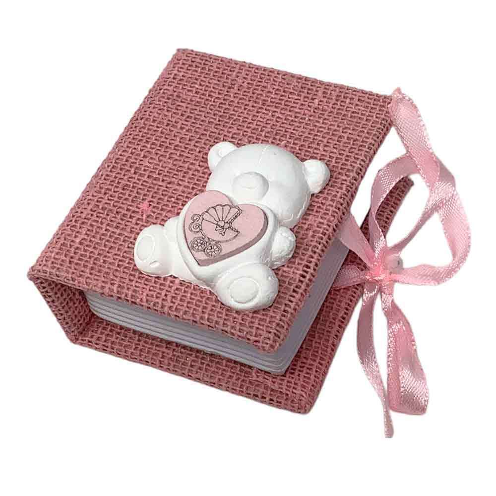 Scatoline portaconfetti a forma di libro 12 pezzi per nascita e battesimo bomboniere segnaposto neonato bimbo e bimba - enzoled