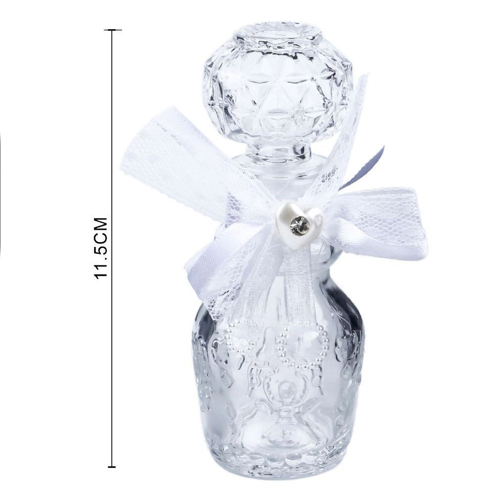 Set 12 bottigline Decorate in Vetro per liquori Whisky Cognac bomboniera segnaposto Matrimonio - enzoled